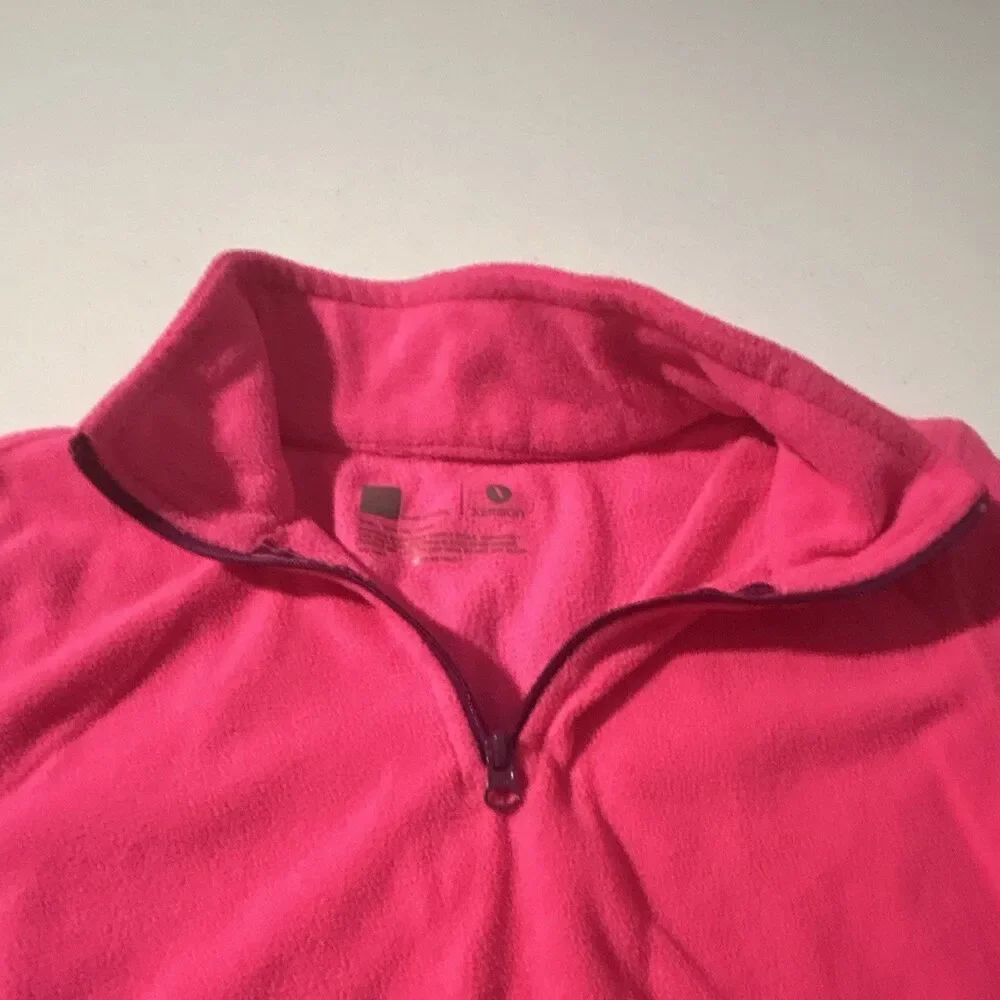 Xersion Girls Fleece 1/4 Zip Pullover Sweatshirt Lot 2 Pink/Orange: Size 10-12